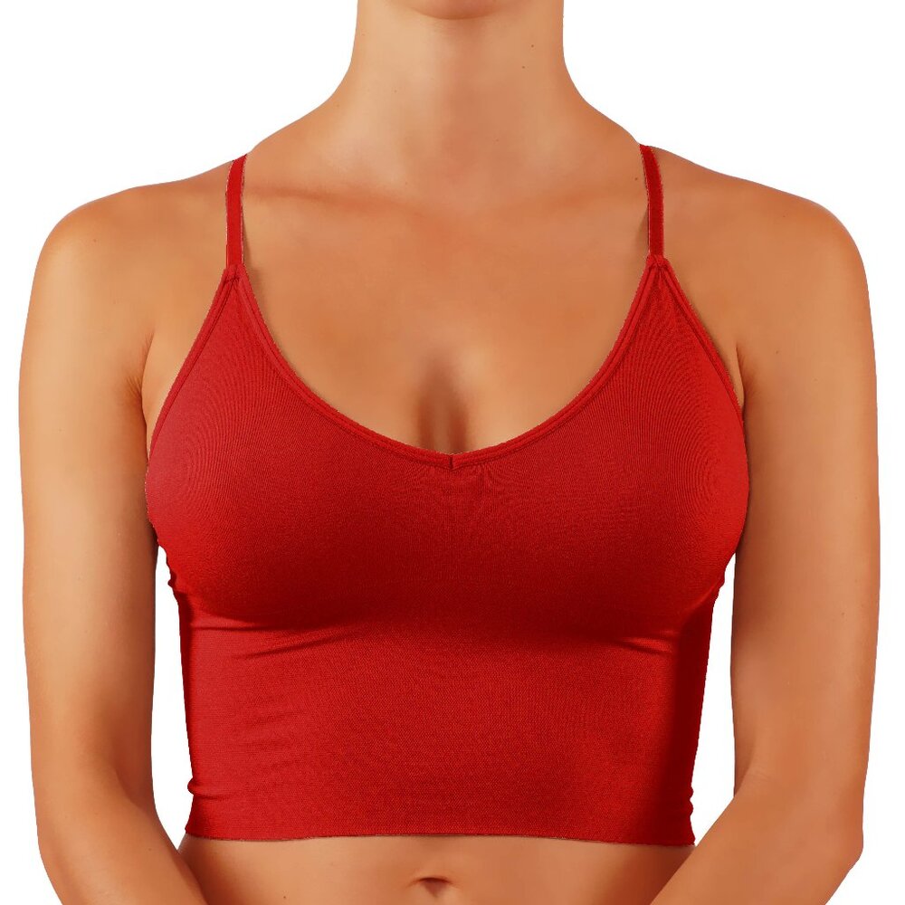 NWT Set 4pcs Criss Cross Bralette Crop Top Removable Padding